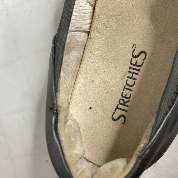 Stretchies Women's Charcoal Gray Mary Jane Flats Size 8.5M Comfortable Walking - Picture 3 of 7